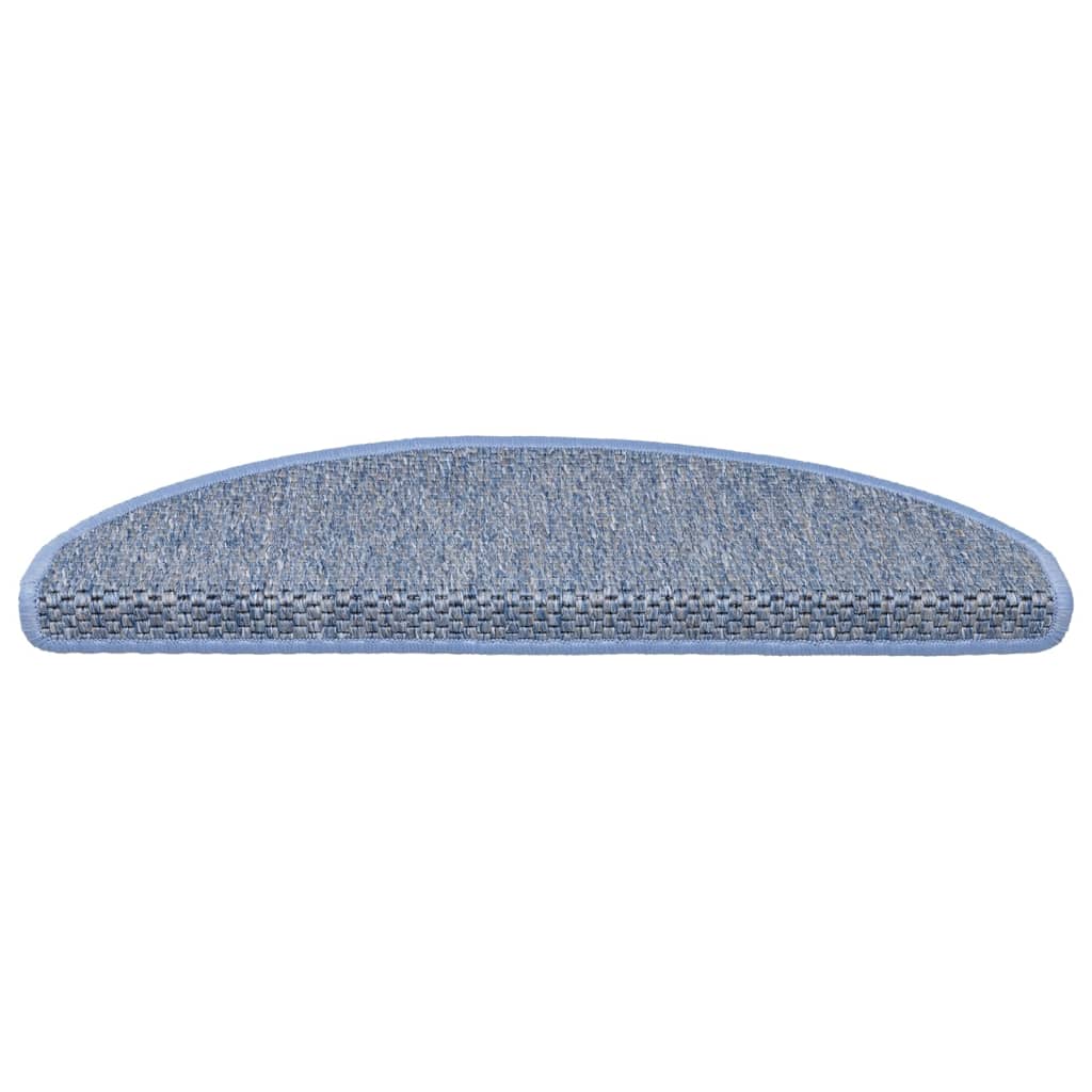 Treppenmatten Selbstklebend Sisal-Optik 15 Stk. 65x21x4 cm Blau - Pazzar.ch