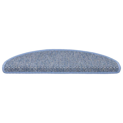 Treppenmatten Selbstklebend Sisal-Optik 15 Stk. 65x21x4 cm Blau - Pazzar.ch