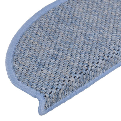 Treppenmatten Selbstklebend Sisal-Optik 15 Stk. 65x21x4 cm Blau - Pazzar.ch