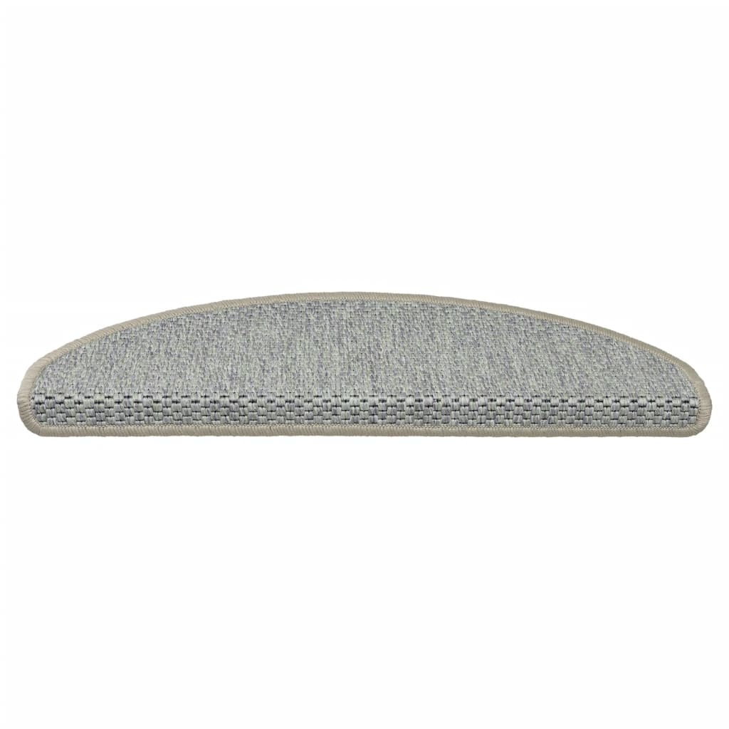 Treppenmatten Selbstklebend Sisal-Optik 15 Stk. 65x21x4 cm Grau