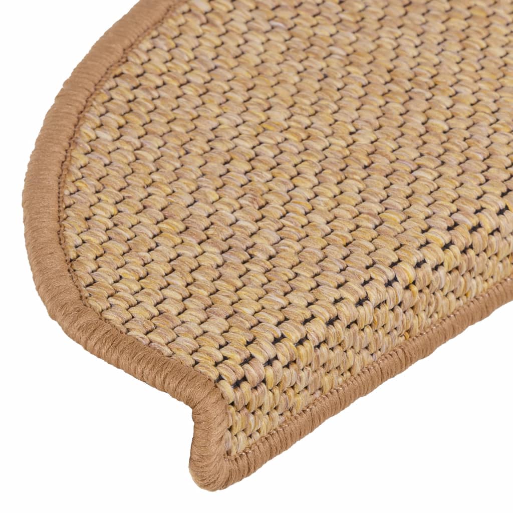 Treppenmatten Selbstklebend Sisal-Optik 15Stk. 65x21x4cm Orange