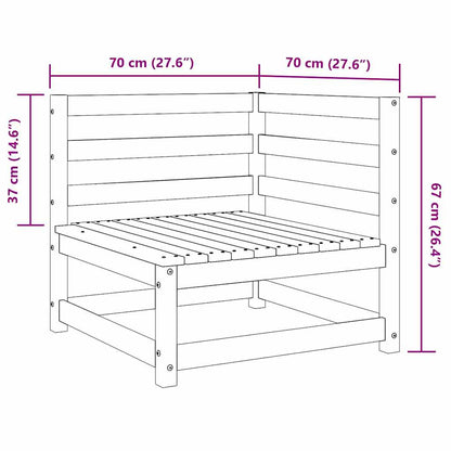 Garten-Ecksofa Massivholz Kiefer