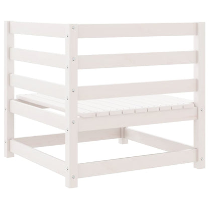 Garten-Ecksofas 2 Stk. Weiß Kiefer Massivholz