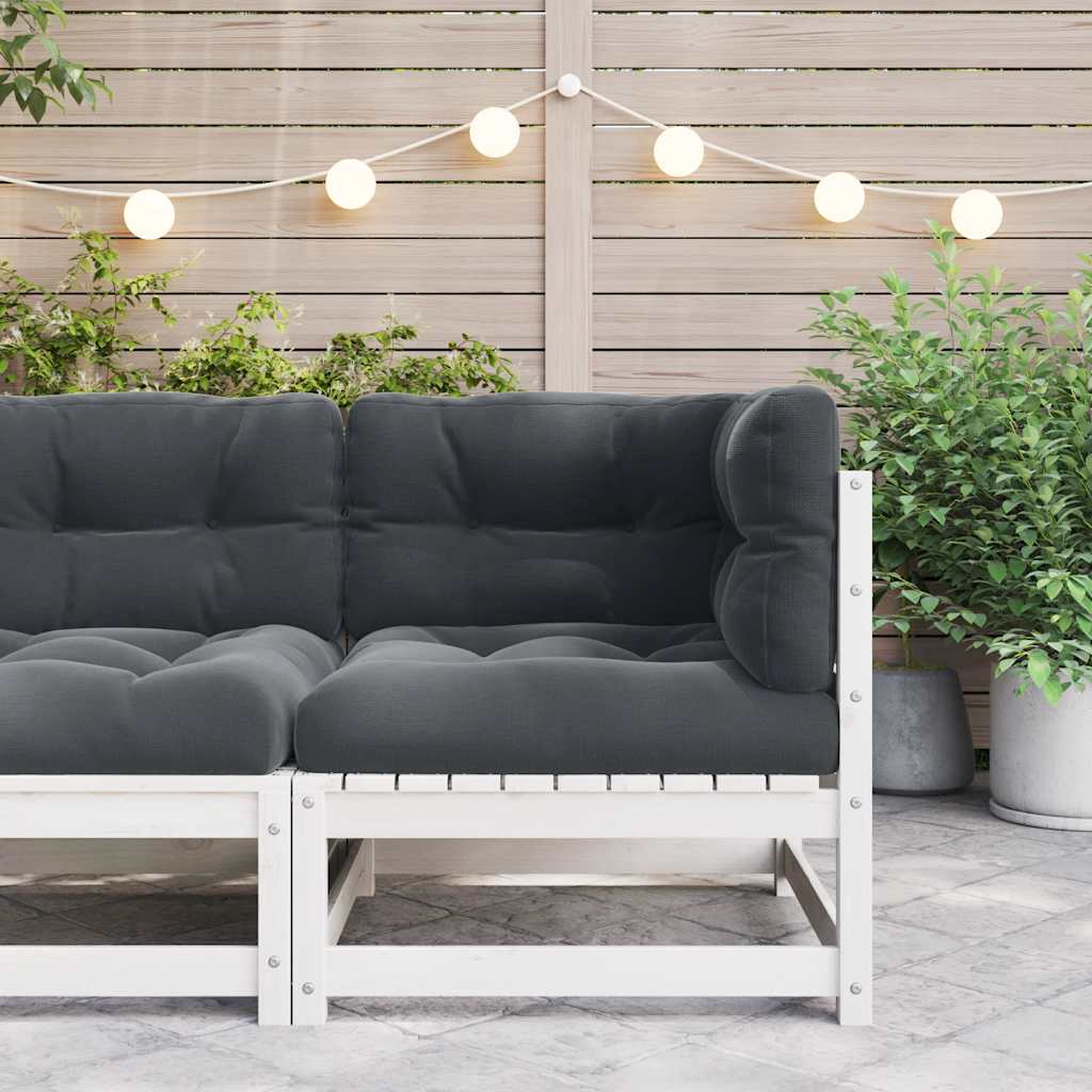 Garten-Ecksofa mit Kissen Massivholz Kiefer