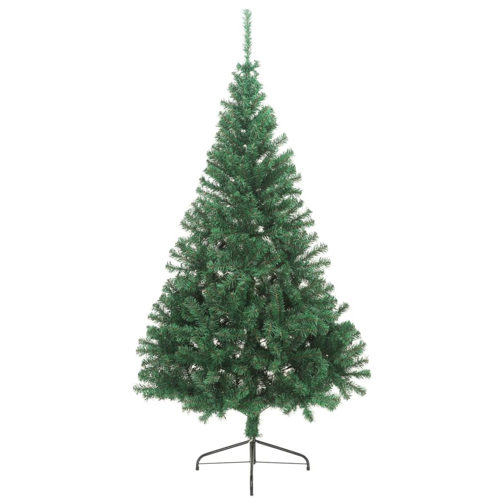 Künstlicher Halb-Weihnachtsbaum mit Ständer Grün 240 cm PVC - Pazzar.ch