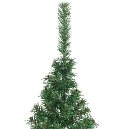 Künstlicher Halb-Weihnachtsbaum mit Ständer Grün 240 cm PVC - Pazzar.ch