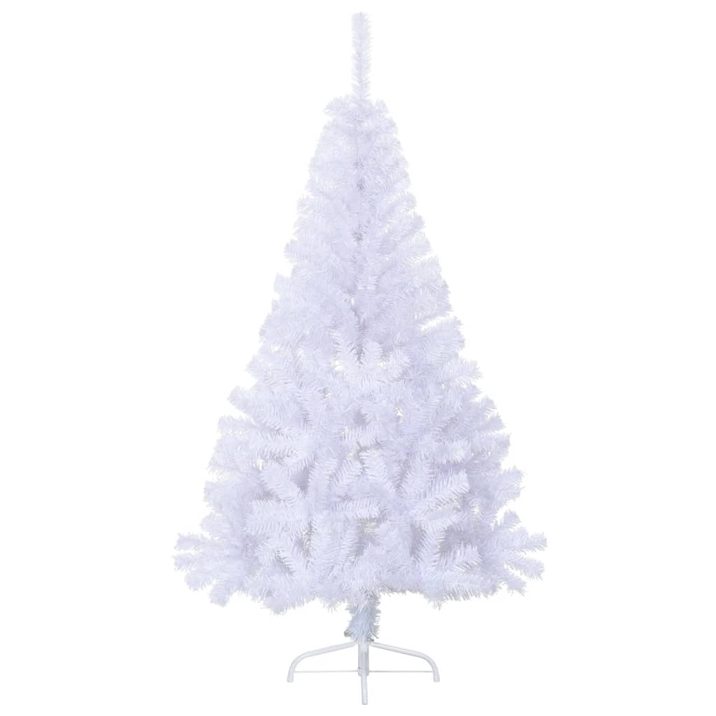 Künstlicher Halb-Weihnachtsbaum mit Ständer Weiß 150 cm PVC - Pazzar.ch