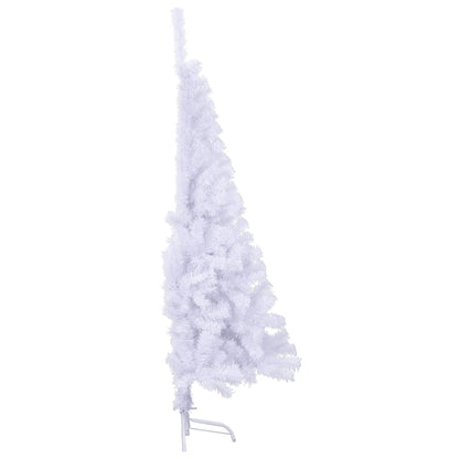 Künstlicher Halb-Weihnachtsbaum mit Ständer Weiß 150 cm PVC - Pazzar.ch