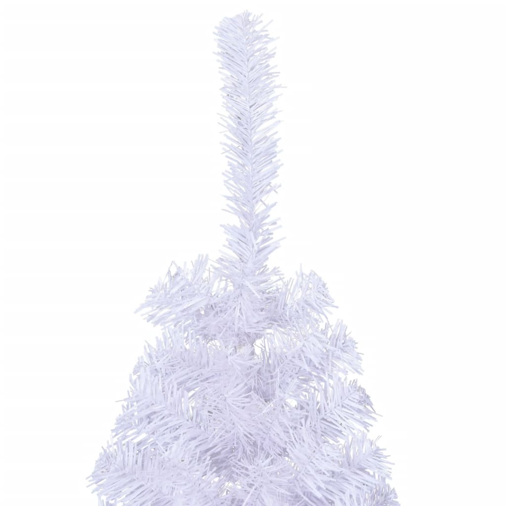 Künstlicher Halb-Weihnachtsbaum mit Ständer Weiß 150 cm PVC - Pazzar.ch