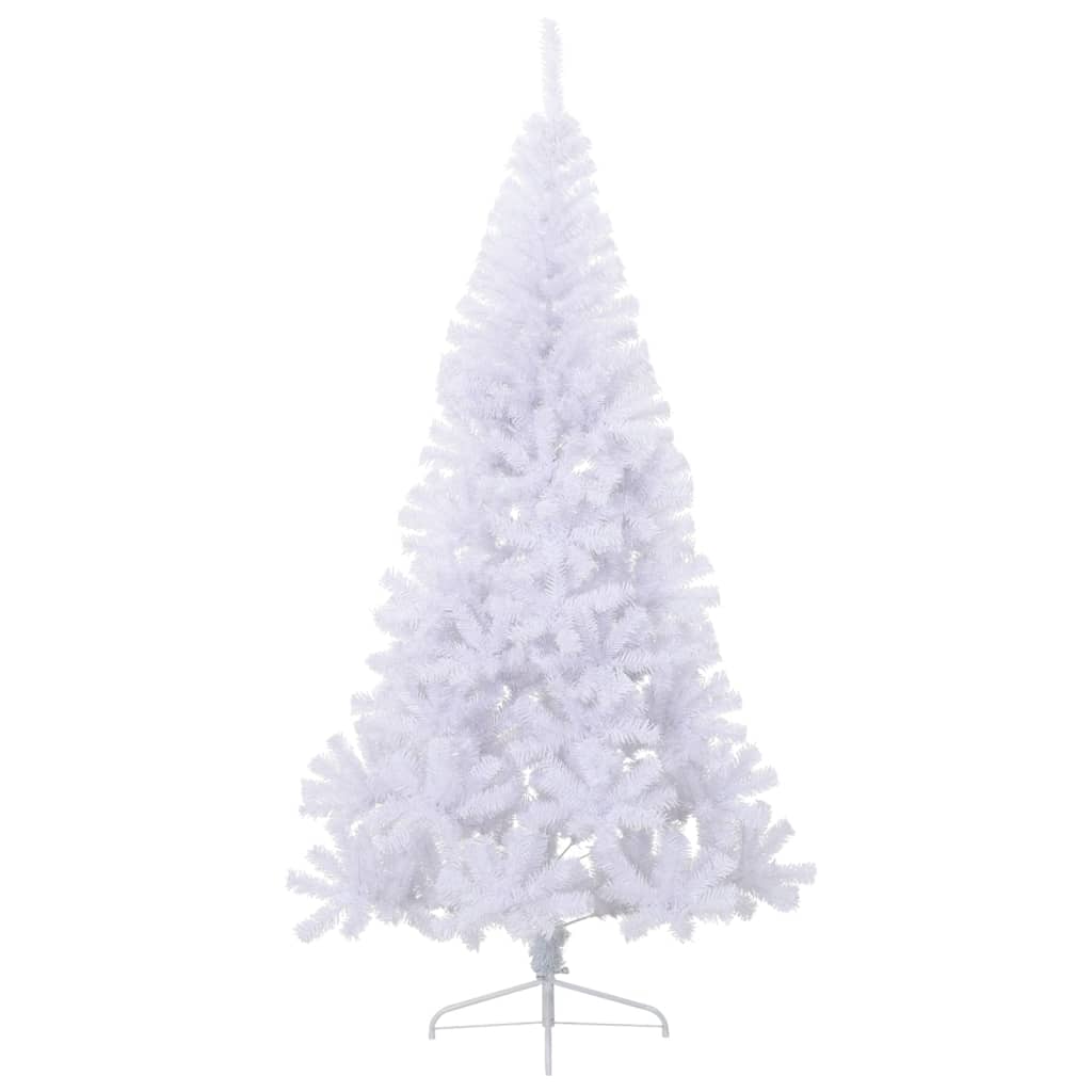 Künstlicher Halb-Weihnachtsbaum mit Ständer Weiß 180 cm PVC - Pazzar.ch