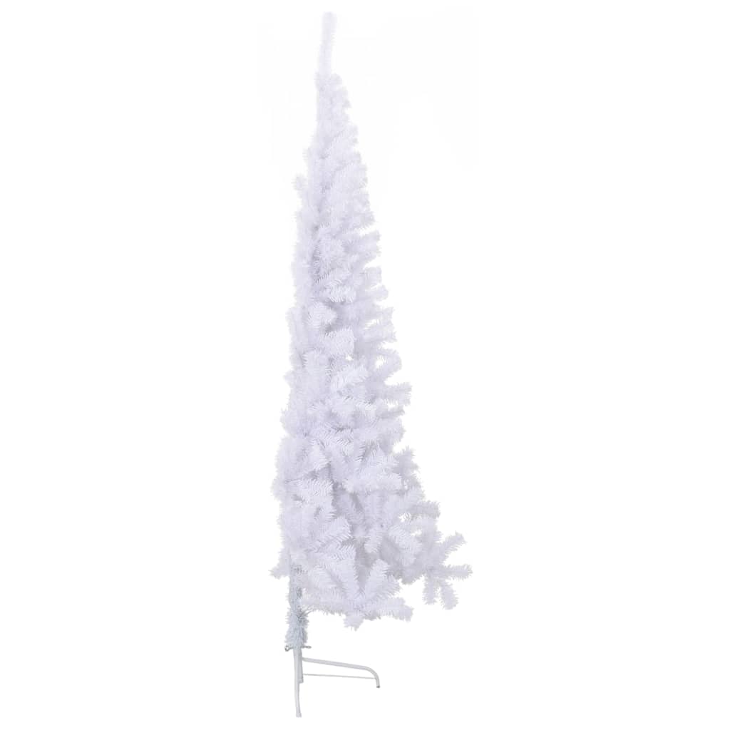 Künstlicher Halb-Weihnachtsbaum mit Ständer Weiß 180 cm PVC - Pazzar.ch