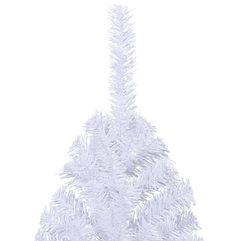 Künstlicher Halb-Weihnachtsbaum mit Ständer Weiß 180 cm PVC - Pazzar.ch