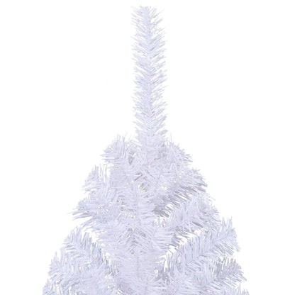 Künstlicher Halb-Weihnachtsbaum mit Ständer Weiß 180 cm PVC - Pazzar.ch