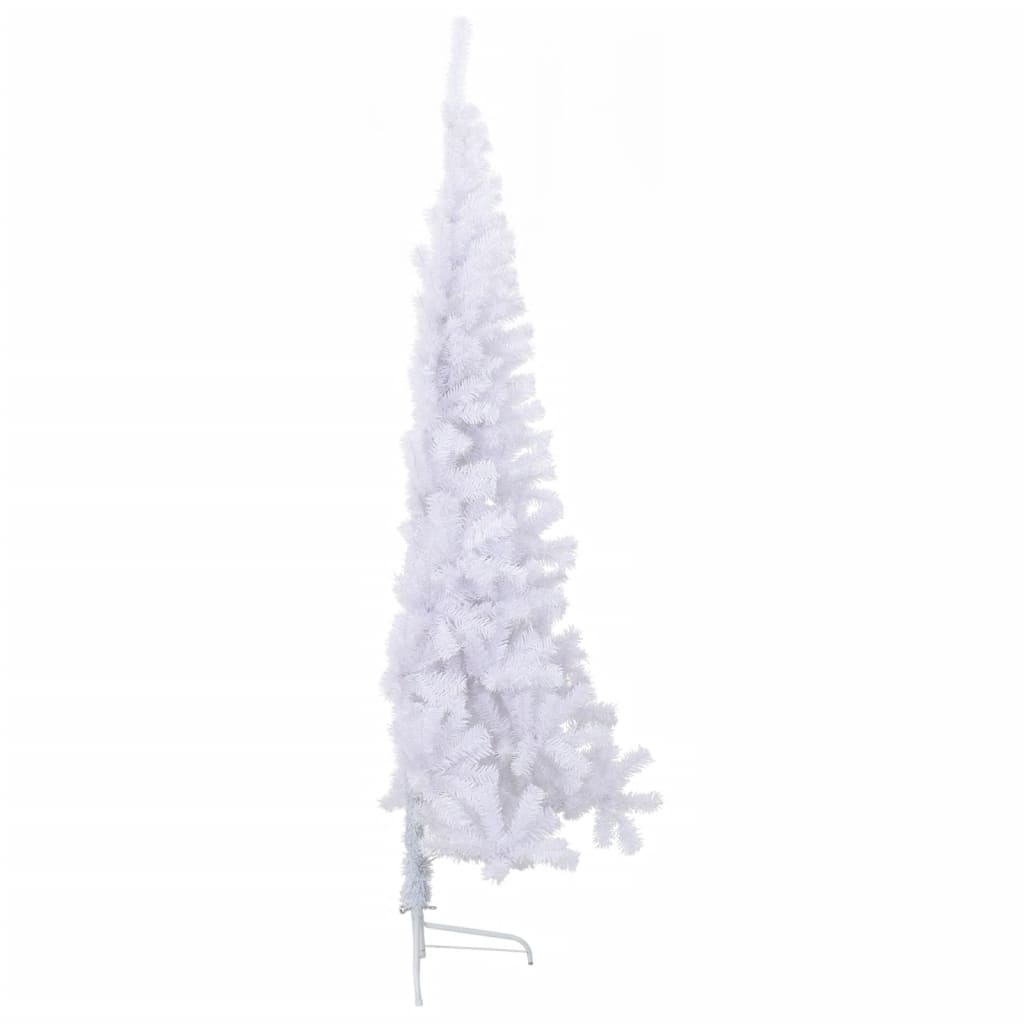 Künstlicher Halb-Weihnachtsbaum mit Ständer Weiß 210 cm PVC - Pazzar.ch