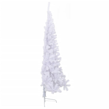 Künstlicher Halb-Weihnachtsbaum mit Ständer Weiß 210 cm PVC - Pazzar.ch