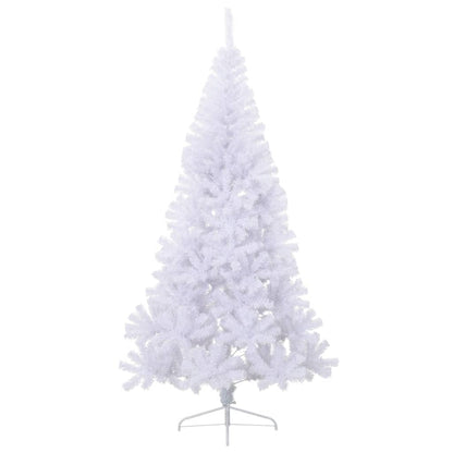 Künstlicher Halb-Weihnachtsbaum mit Ständer Weiß 240 cm PVC - Pazzar.ch