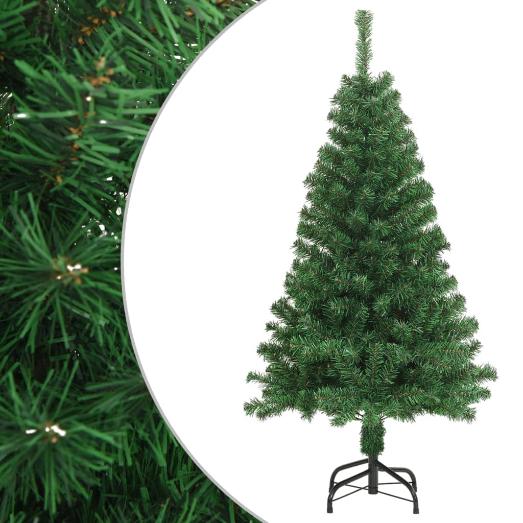 Künstlicher Weihnachtsbaum mit Dicken Zweigen Grün 120 cm PVC - Pazzar.ch