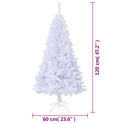 Künstlicher Weihnachtsbaum mit Dicken Zweigen Weiß 120 cm PVC - Pazzar.ch