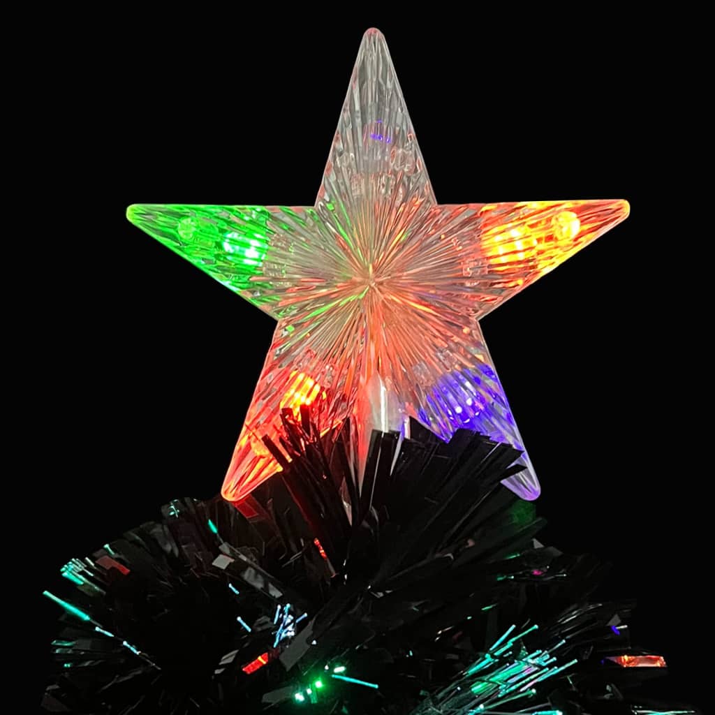 Weihnachtsbaum mit LED-Schneeflocken Schwarz 64 cm Fiberoptik - Pazzar.ch