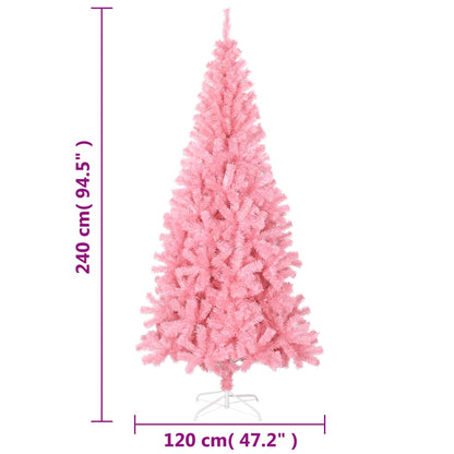 Künstlicher Weihnachtsbaum mit Ständer Rosa 240 cm PVC - Pazzar.ch