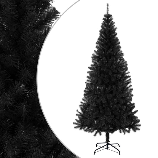 Künstlicher Weihnachtsbaum mit Ständer Schwarz 240 cm PVC - Pazzar.ch