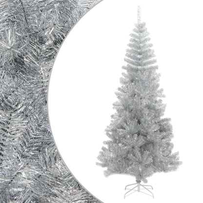 Künstlicher Weihnachtsbaum mit Ständer Silber 240 cm PET - Pazzar.ch