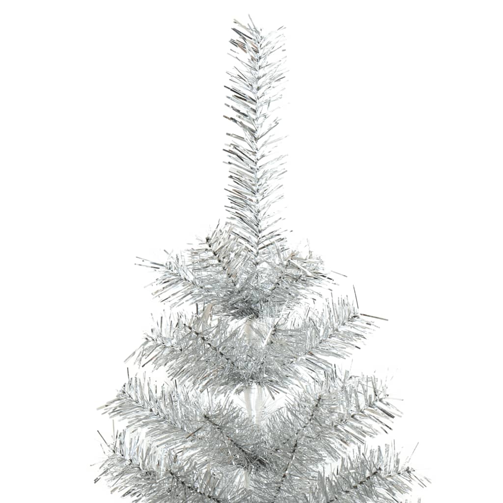 Künstlicher Weihnachtsbaum mit Ständer Silber 240 cm PET - Pazzar.ch