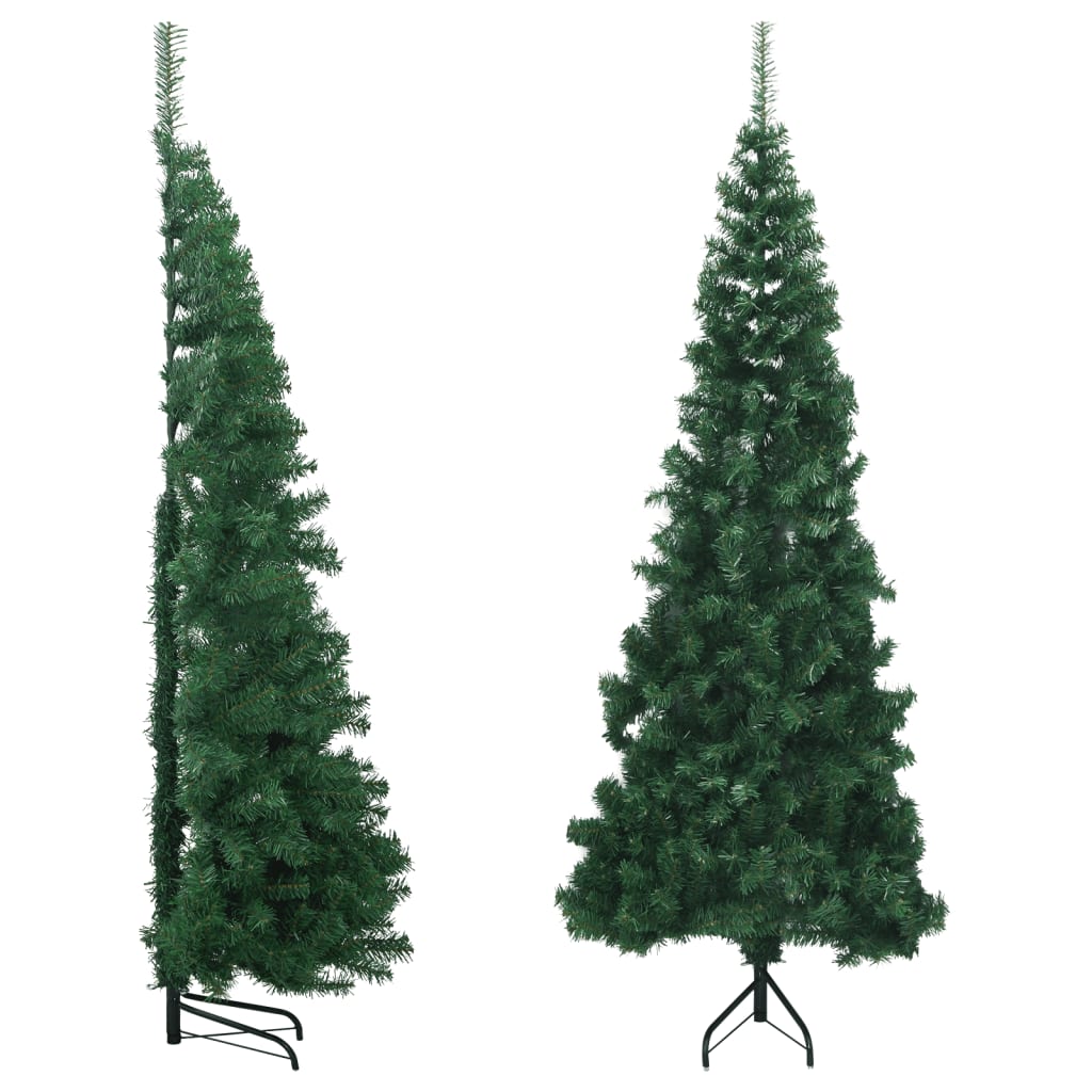 Künstlicher Eck-Weihnachtsbaum Grün 240 cm PVC