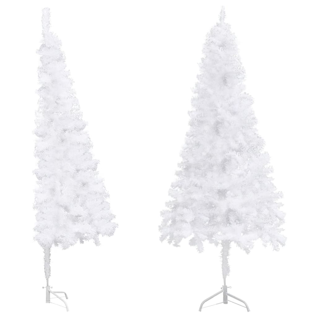 Künstlicher Eck-Weihnachtsbaum Weiß 150 cm PVC - Pazzar.ch