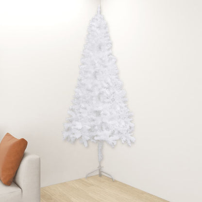 Künstlicher Eck-Weihnachtsbaum Weiß 150 cm PVC - Pazzar.ch