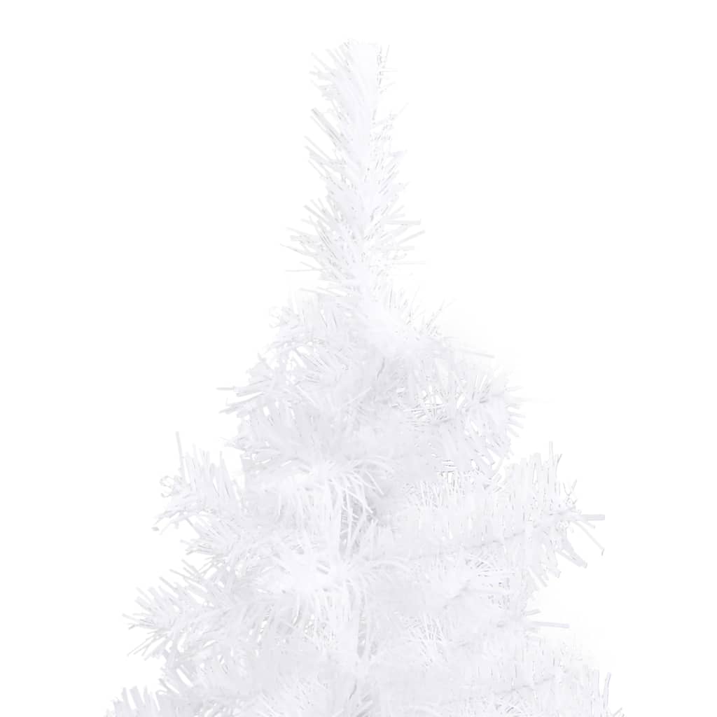 Künstlicher Eck-Weihnachtsbaum Weiß 210 cm PVC - Pazzar.ch