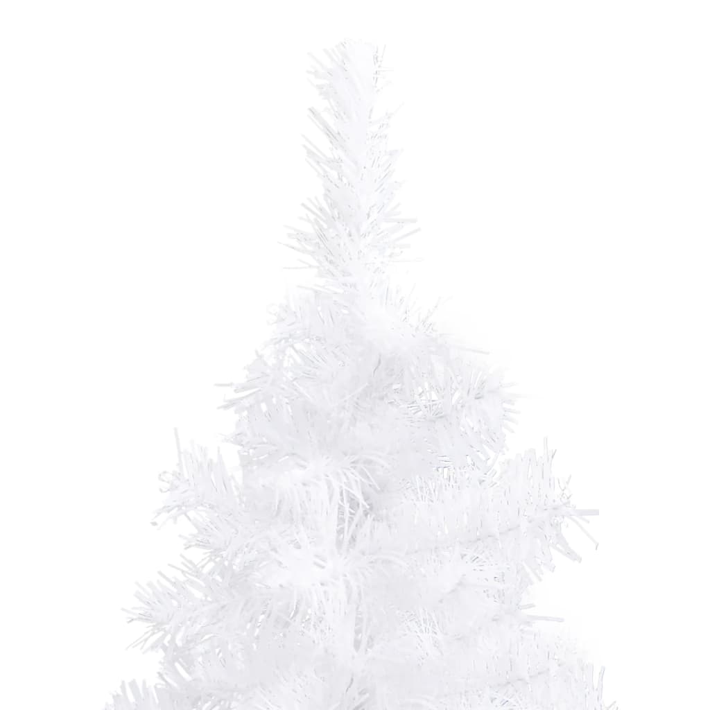 Künstlicher Eck-Weihnachtsbaum Weiß 240 cm PVC - Pazzar.ch