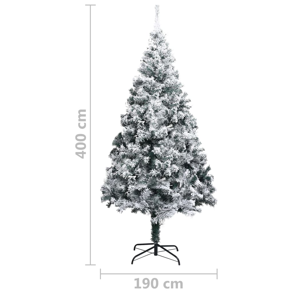 Künstlicher Weihnachtsbaum Beschneit Grün 400 cm PVC - Pazzar.ch