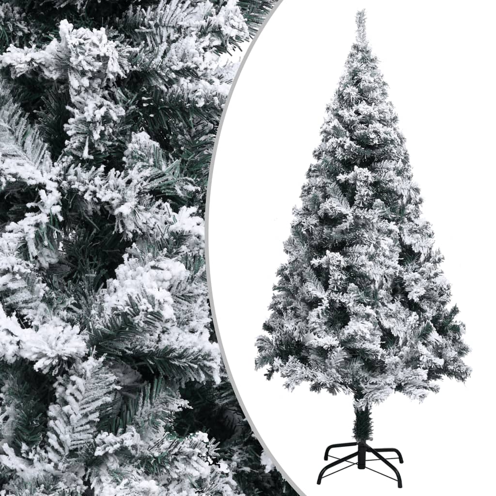 Künstlicher Weihnachtsbaum mit Schnee Grün 120 cm PVC - Pazzar.ch