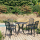 5-tlg. Bistro-Set Aluminiumguss Schwarz