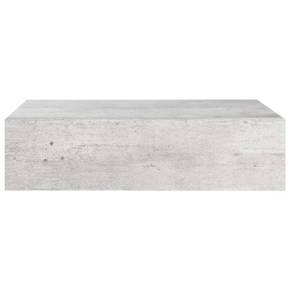 Wandregale mit Schubladen 2 Stk. Betongrau 40x23,5x10 cm MDF