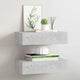 Wandregale mit Schubladen 2 Stk. Betongrau 40x23,5x10 cm MDF