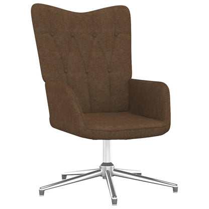 Relaxsessel mit Hocker Braun Stoff - Pazzar.ch