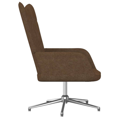 Relaxsessel mit Hocker Braun Stoff - Pazzar.ch