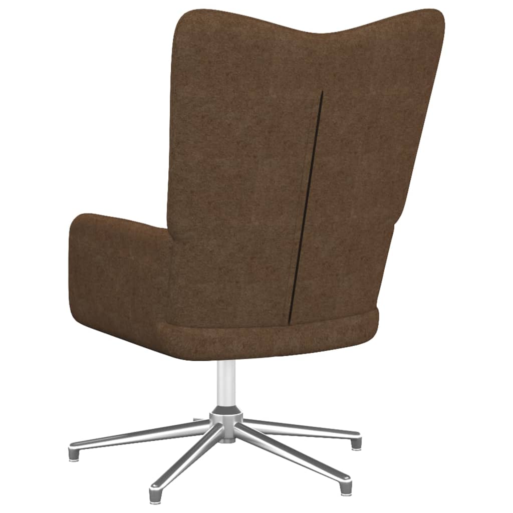 Relaxsessel mit Hocker Braun Stoff