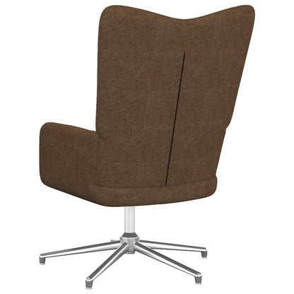 Relaxsessel mit Hocker Braun Stoff - Pazzar.ch