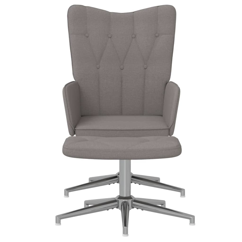 Relaxsessel mit Hocker Taupe Stoff - Pazzar.ch