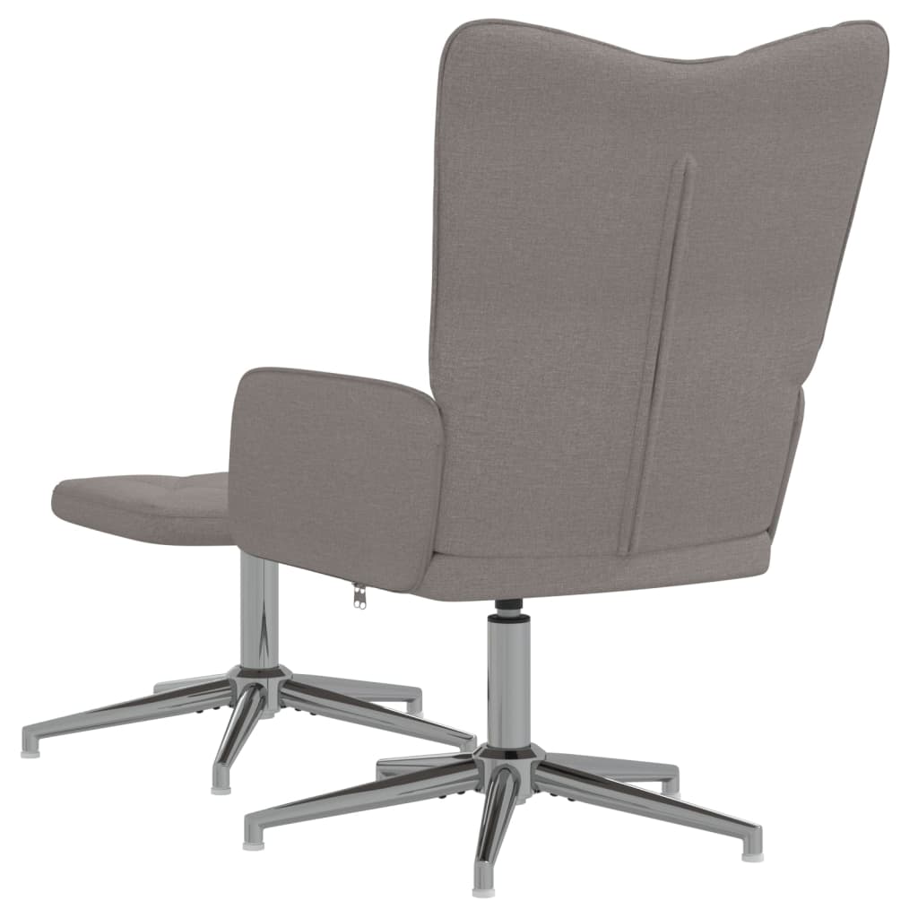 Relaxsessel mit Hocker Taupe Stoff - Pazzar.ch