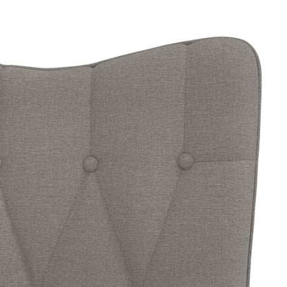 Relaxsessel mit Hocker Taupe Stoff - Pazzar.ch