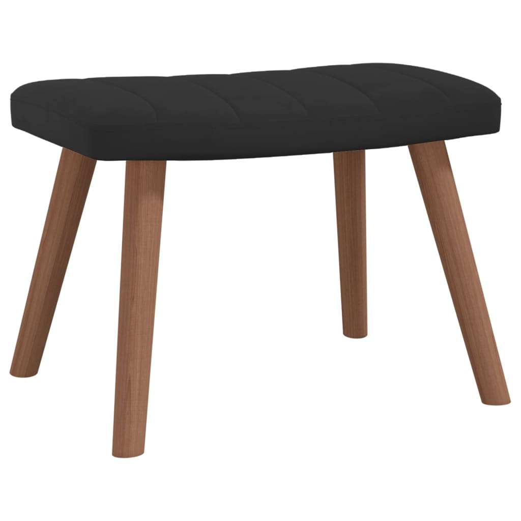 Relaxsessel mit Hocker Schwarz Samt - Pazzar.ch