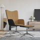 Relaxsessel mit Hocker Braun Samt und PVC