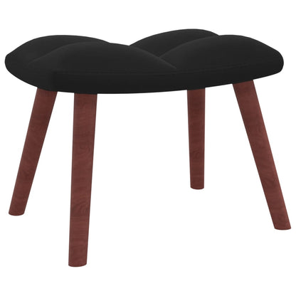 Relaxsessel mit Hocker Schwarz Samt - Pazzar.ch