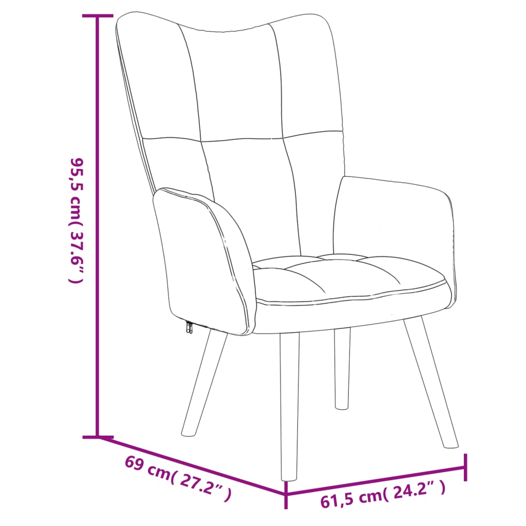 Relaxsessel mit Hocker Schwarz Samt - Pazzar.ch