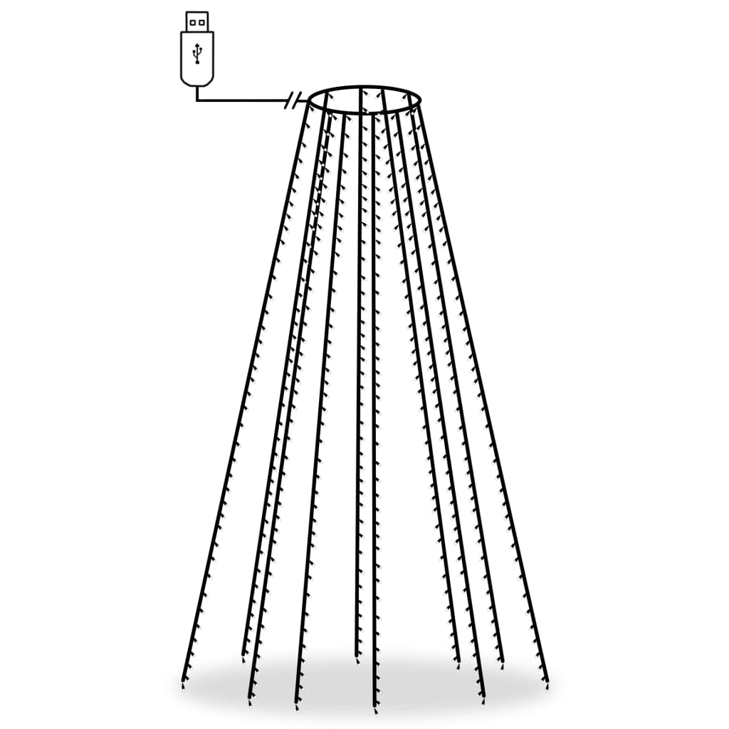 Weihnachtsbaum-Beleuchtung 500 LEDs Kaltweiß 500 cm - Pazzar.ch