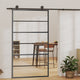 Schiebetür ESG-Glas und Aluminium 102x205 cm Schwarz